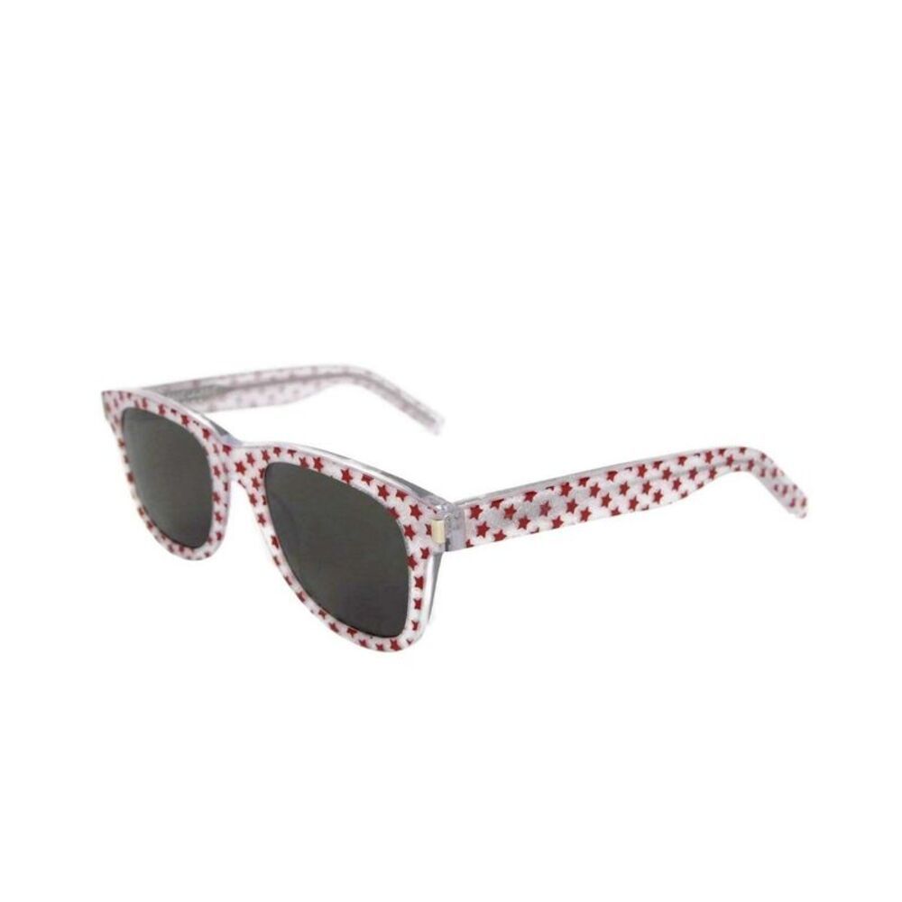 Saint Laurent Women's Classic Silver Glitter Acetate Sunglasses - Picture 4 of 7